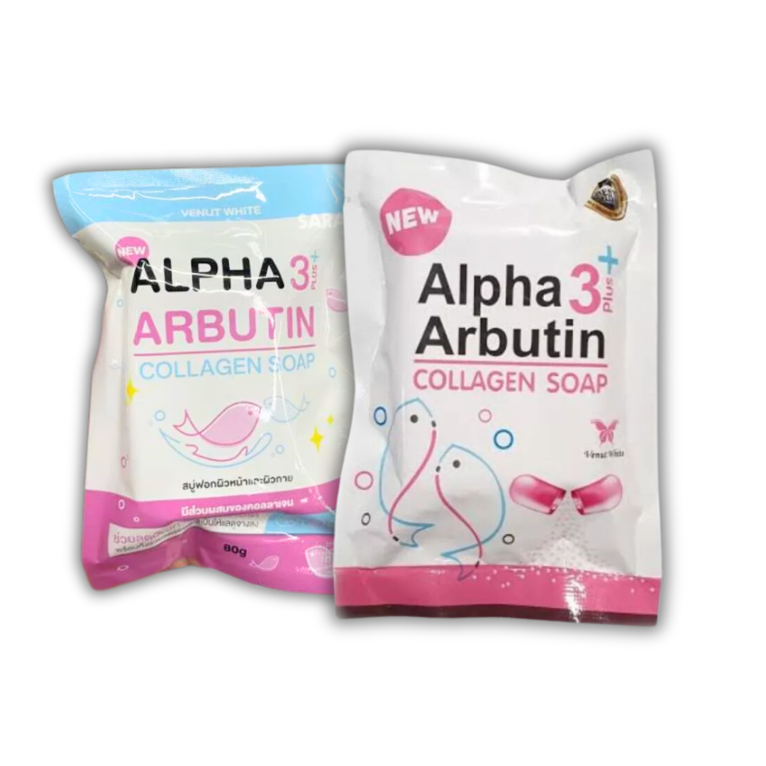 Alpha 3+ Arbutin Collagen Soap 80 GRAMS