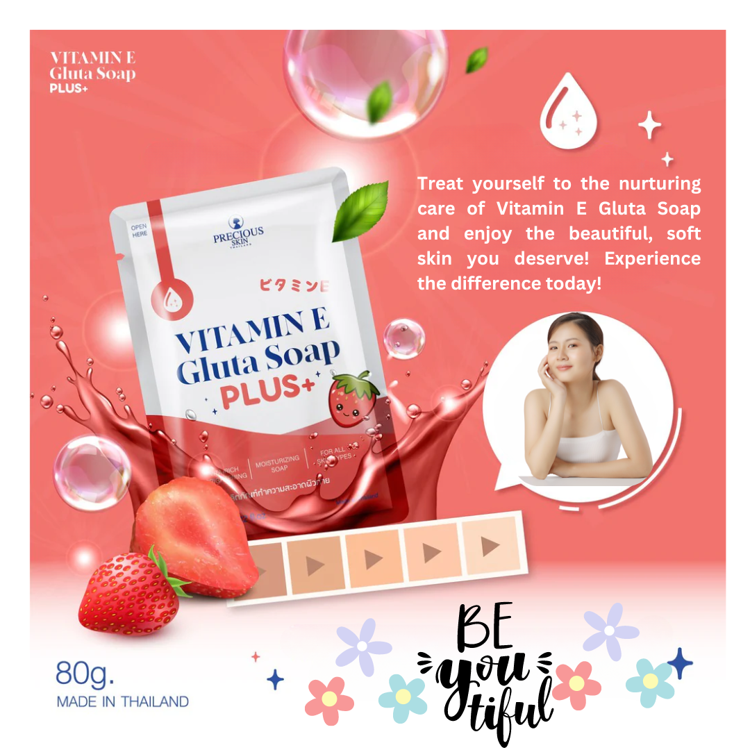 VITAMIN E GLUTA SOAP PLUS BY PRECIOUS SKIN 80GRAMS
